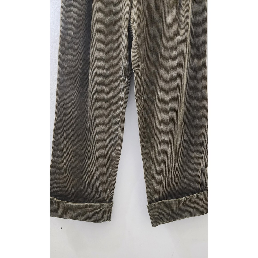 Democracy Ab-solution Skyrise Wide Leg Corduroy Pants Olive Green Size 6 NWT - Picture 2 of 11